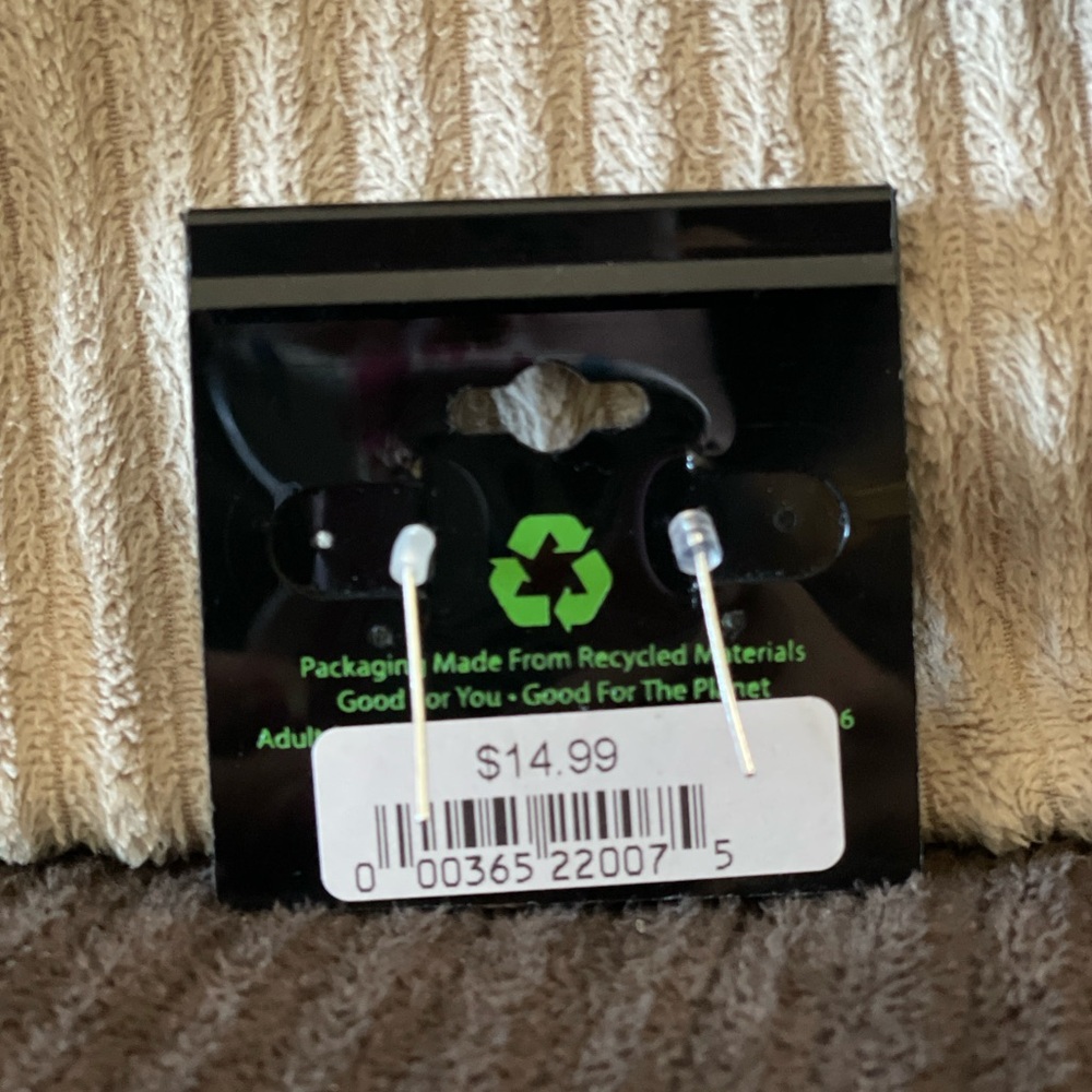 Silver and Purple Hoop Dangle Earrings — Taramanda - Picture 7 of 11